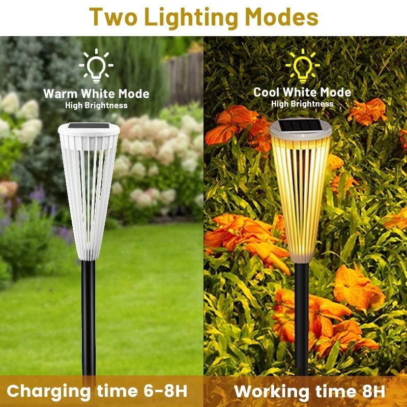 SM23469 ABS Plastic Solar Pathway Lights, Pack of 2, Stake Lantern with Leaf and Marigold Flower Design_8_20251010_142404
