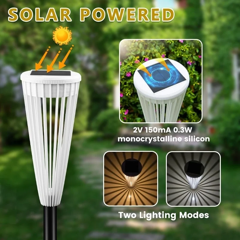 SM23469 ABS Plastic Solar Pathway Lights, Pack of 2, Stake Lantern with Leaf and Marigold Flower Design_9_20251010_142404
