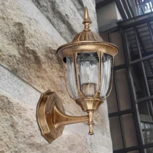 SM23472 Black Ornate Die-Casting aluminium + Glass Courtyard Lantern Lamp with Base, Hanging Light