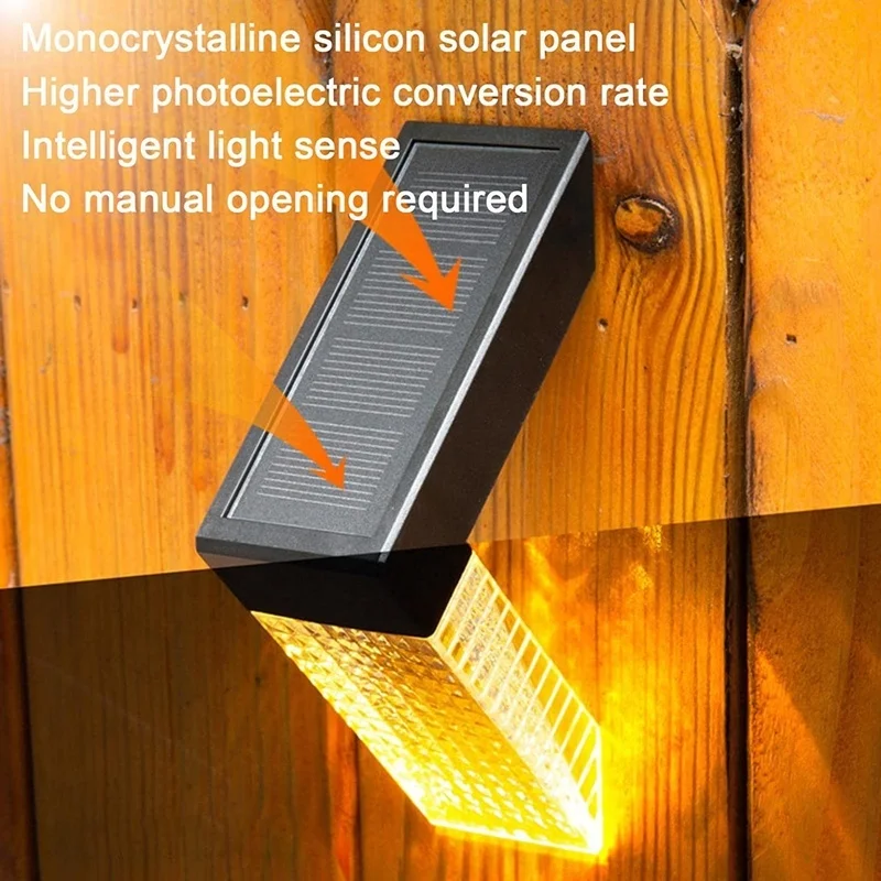 SM23497 ABS Plastic Solar Stair Wall Lantern Light, Pack of 2_5