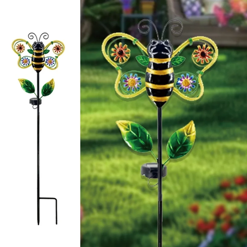 SM23525 Plastic PP Solar Animal Bee Stake Light_2