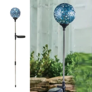 SM23540 Hollow Globe Solar Stake Light - Plastic PP & Metal Iron