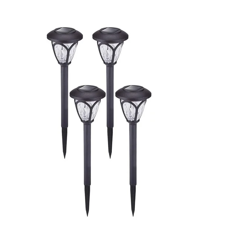 SM23551 Pack of 4 Plastic PP Solar Pathway Stake Lights - Hollow-Out Globe Lantern_5