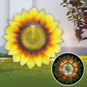 SM23555 Metal Sunflower Iron Flower Solar Wall Light