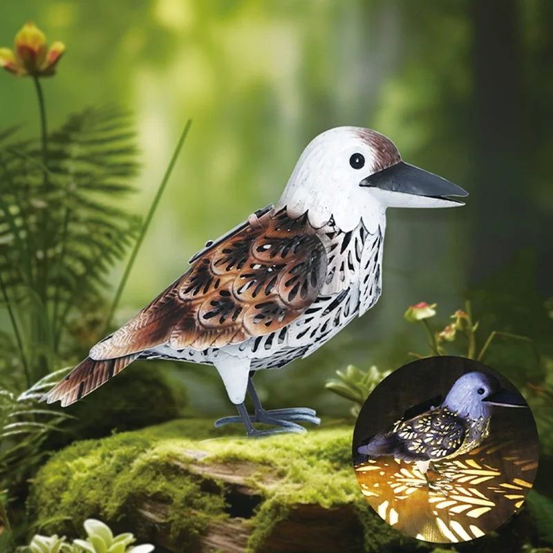 SM23559 Kookaburra Solar Freestanding Metal Iron Bird Light