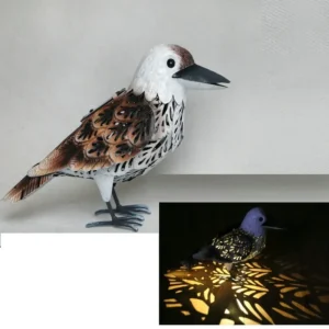 SM23559 Kookaburra Solar Freestanding Metal Iron Bird Light_2
