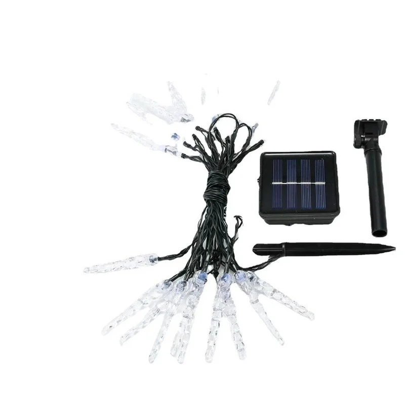 SM23562 PP Plastic Solar Ice Cone String Lights, 20 LED_3