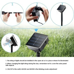 SM23562 PP Plastic Solar Ice Cone String Lights, 20 LED_4
