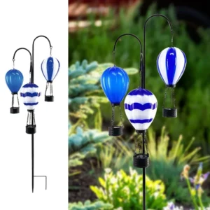 SM23588 PP Plastic Hot Air Balloon Solar Stake Light