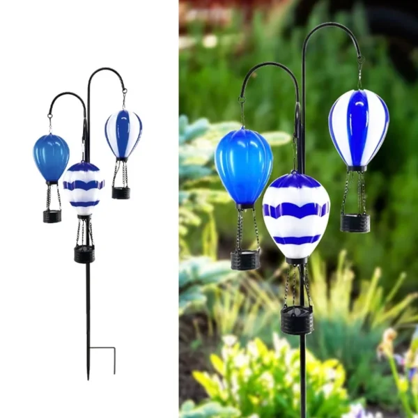 SM23588 PP Plastic Hot Air Balloon Solar Stake Light_3