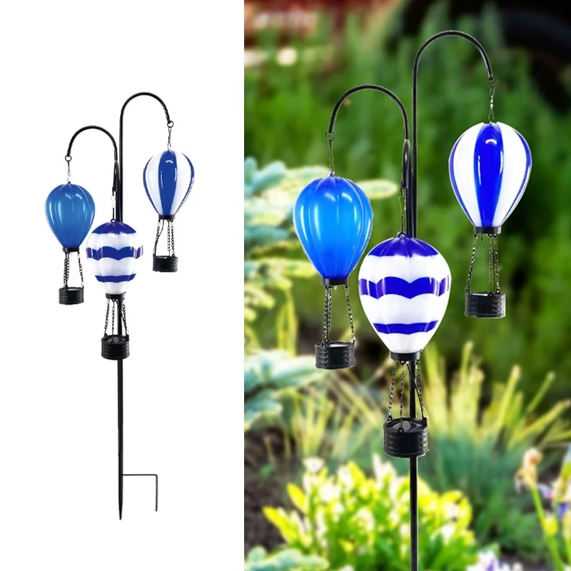SM23588 PP Plastic Hot Air Balloon Solar Stake Light_3