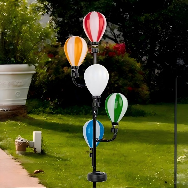 sm23590 hot air balloon solar stake light
