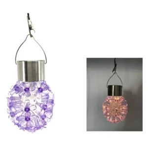 SM23591 Solar Hanging Decorative Flower Light, Plastic PE + S_S