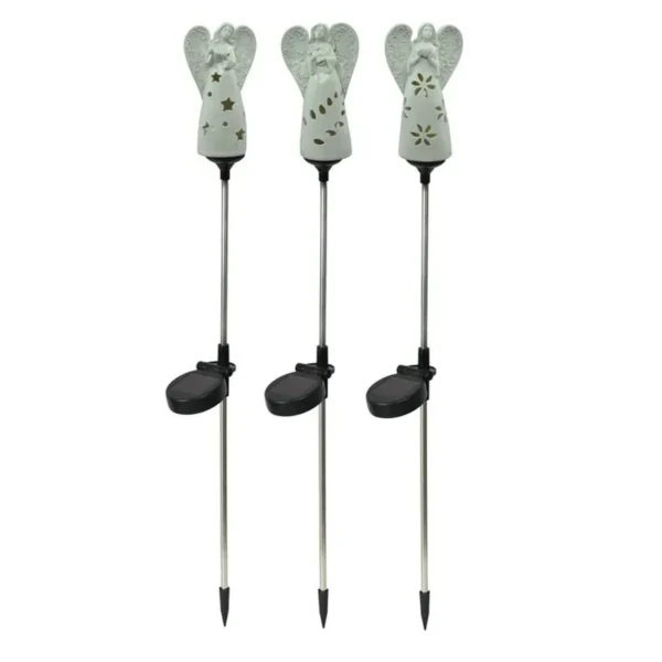 SM23597 Solar Angel Light Resin Statue with Stake_3