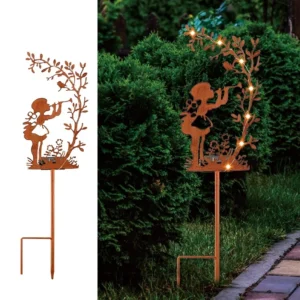 SM23603 Plastic PP Decorative Solar Stake Light with Tree, Girl, and Bird_1_20251010_142404