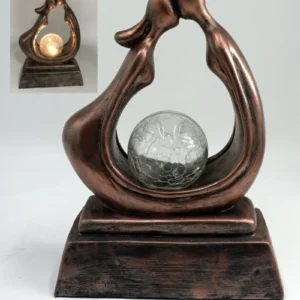 SM23632 Solar Lamp Resin Abstract Sculpture Tabletop Light