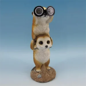 SM23664 Meerkat Resin Statue Solar-Powered Freestanding Animal Light