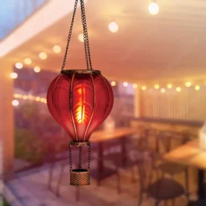 SM23721 Plastic PP Solar Hot Air Balloon Hanging Lantern Light