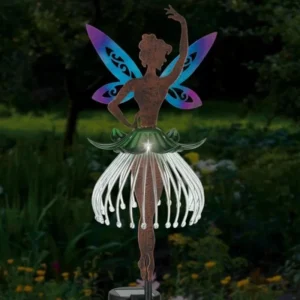 SM23739 Acrylic Dancing Fairy Solar Stake Light with Metal Iron
