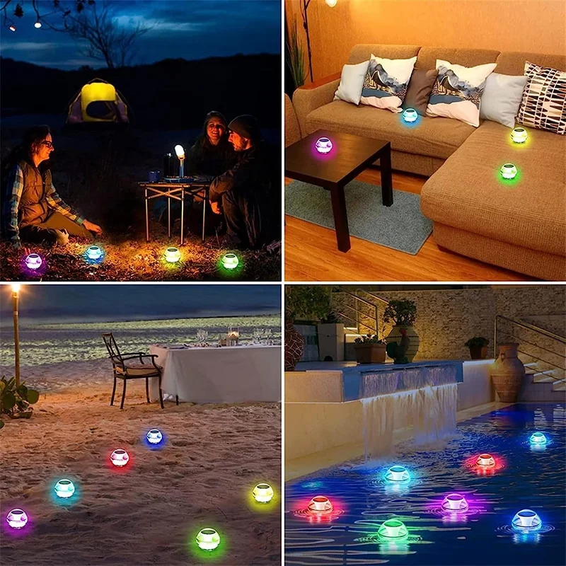 SM24005 ABS Plastic Color Changing LED Solar Hanging Floating Globe Light with Panel Base_2