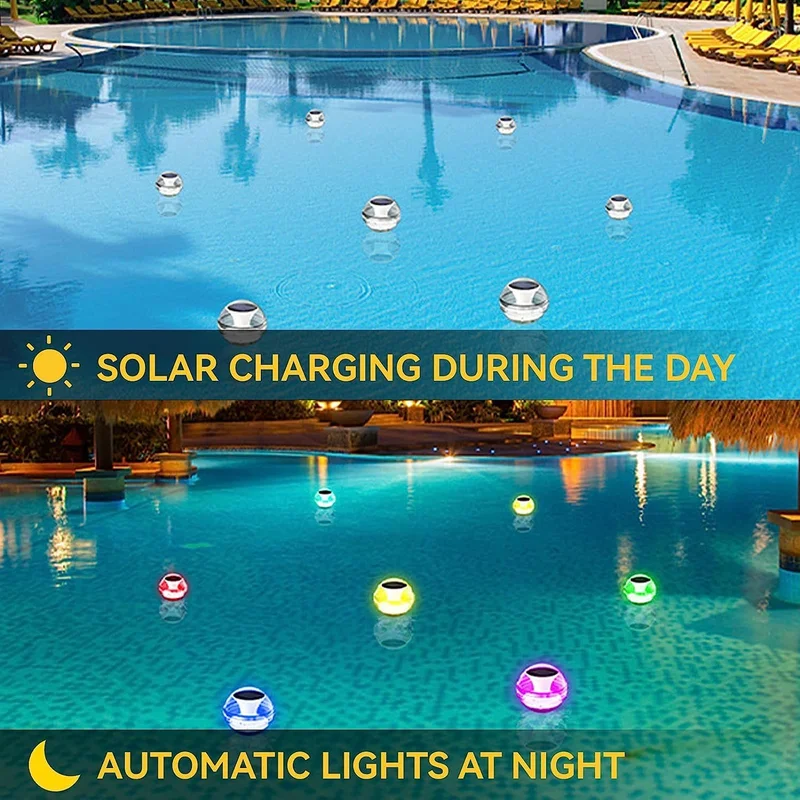 SM24005 ABS Plastic Color Changing LED Solar Hanging Floating Globe Light with Panel Base_3