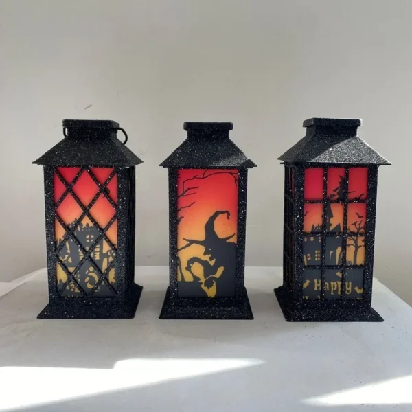SM24007 Plastic PP Hanging Solar Lantern Light with Butterfly, Flower, and Rose Design_2