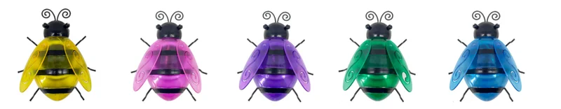 SM24011 Colorful Decorative Plastic PP Solar Bee Stake Light for Garden_2