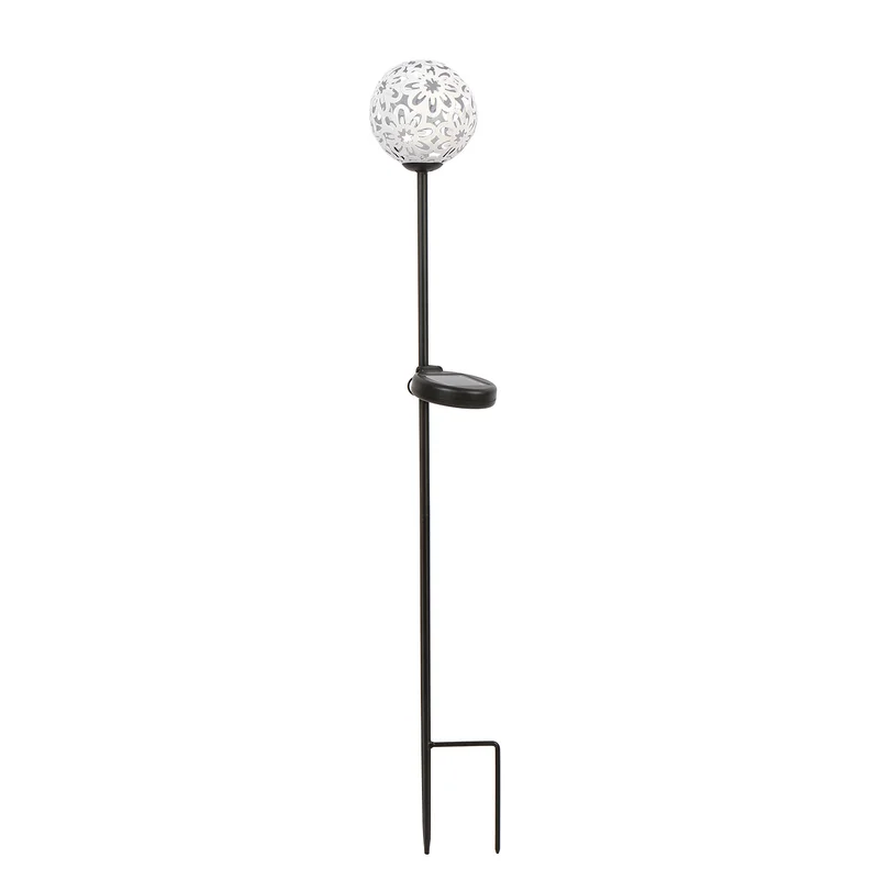 SM24015 PP Plastic Hollow Globe Solar Stake Light Shade_9