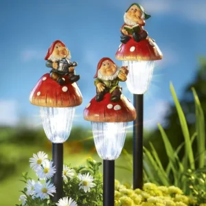 SM24073 Dwarf Resin Statue Solar Stake Light