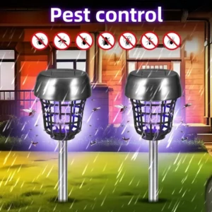 SM241026 ABS Plastic Mini Stainless Steel Solar Tabletop Mosquito Killer Lamp_3