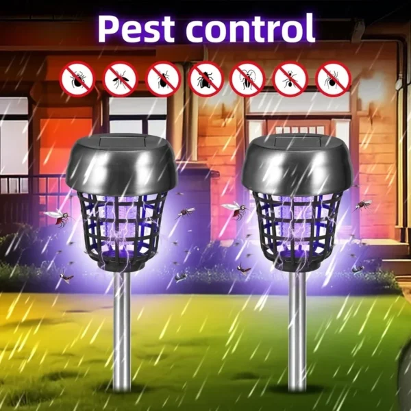 SM241026 ABS Plastic Mini Stainless Steel Solar Tabletop Mosquito Killer Lamp_3