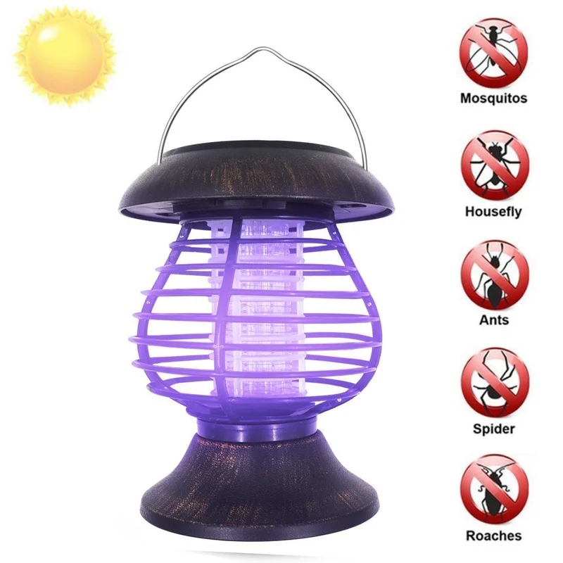 SM241027 Bronze ABS Plastic Handheld Solar Mosquito Killer Lamp, Tabletop Light_3