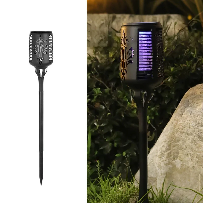 SM241028 ABS Plastic Flame Solar Mosquito Killer Tabletop Lamp_3