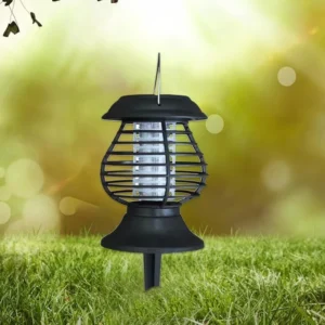 SM241029 Stainless Steel ABS Plastic Solar Mosquito Killer Stake Light with Silver Spray Paint_2