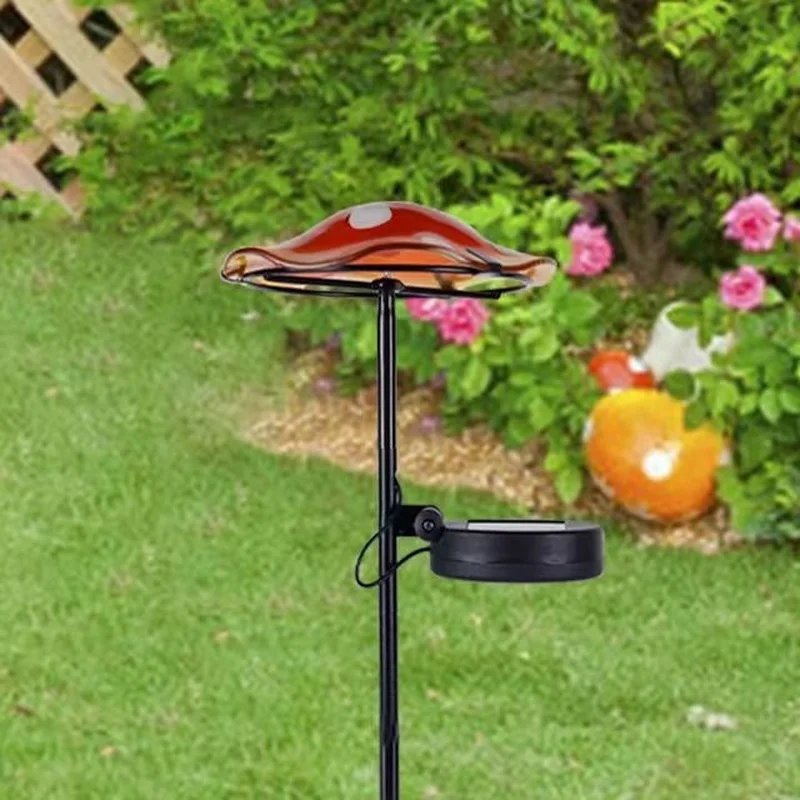 SM241058 PP Plastic Mushroom Shape Solar Stake Light_4