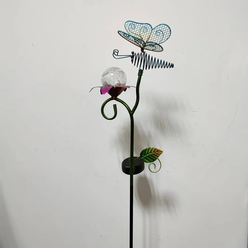 SM241061 Solar Butterfly Flower Stake Light - Metal Iron + ABS Plastic Animal Design