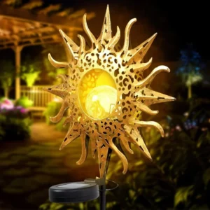 SM241063 ABS Plastic Solar Hollow-Out Tabletop Lantern Light