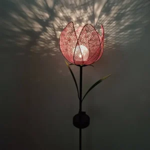 SM241068 Solar Powered Tulip Flower Stake Light - Metal Iron & ABS Plastic