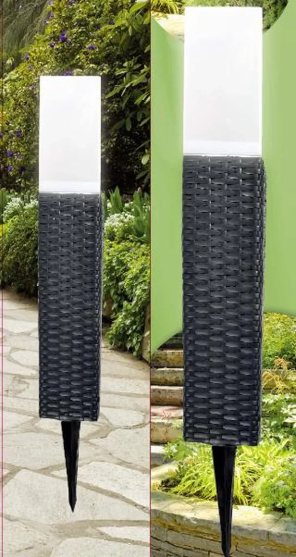 SM241096 Rattan Effect Plastic PP Solar Stake Light with 4 LEDs_2