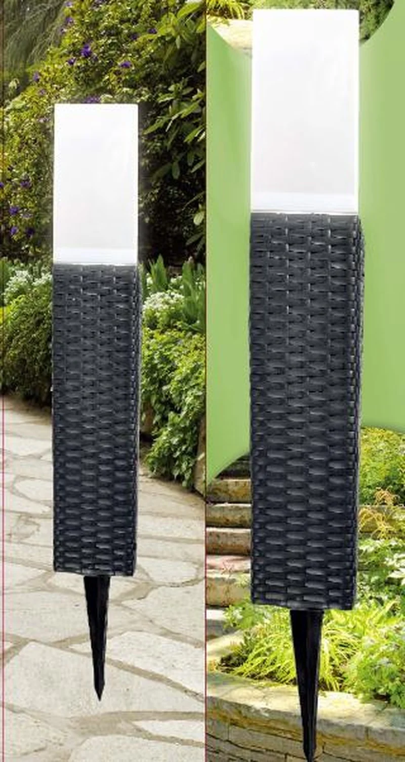 SM241096 Rattan Effect Plastic PP Solar Stake Light with 4 LEDs_2