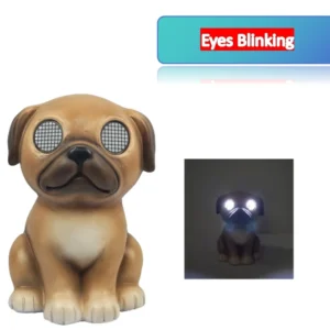 SM241099 Solar Polyresin Dog Resin Statue with Blinking Eyes, Freestanding Light-Up Animal_2