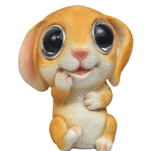 SM241123 Cute Bunny Solar Polyresin Resin Statue Freestanding Rabbit Light