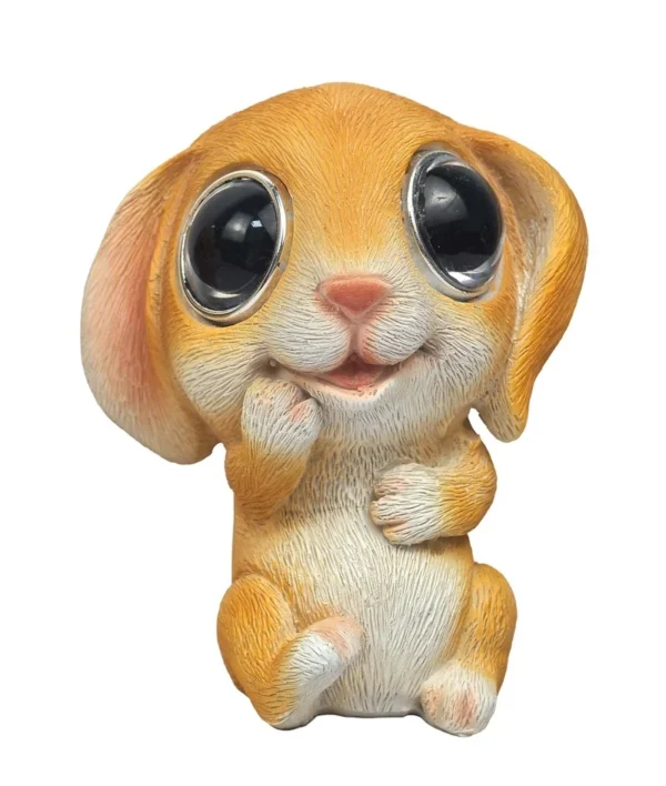 SM241123 Cute Bunny Solar Polyresin Resin Statue Freestanding Rabbit Light