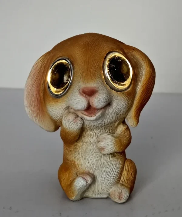 SM241123 Cute Bunny Solar Polyresin Resin Statue Freestanding Rabbit Light_2