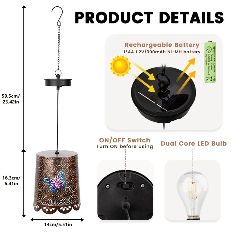 SM24178 Plastic PP Solar Hanging Lantern with Butterfly and Animal Decorations_3_20251010_142404