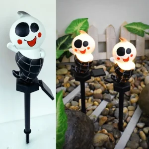 SM24194 Halloween Ghost Resin Statue Solar Stake Light