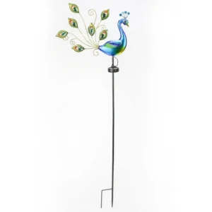 SM24244 Plastic PP Peacock Animal Bird Solar Stake Light_6