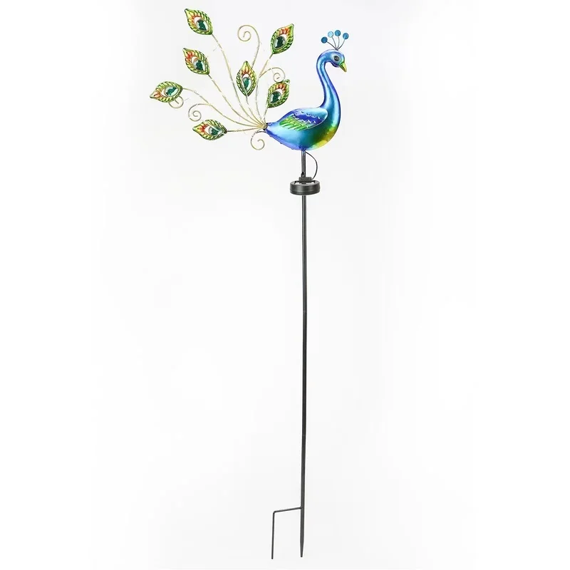 SM24244 Plastic PP Peacock Animal Bird Solar Stake Light_6