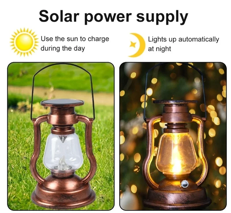 SM24295 Black Plastic PP Solar Hanging Lantern, Small, Textured, Modern Design with Base_3
