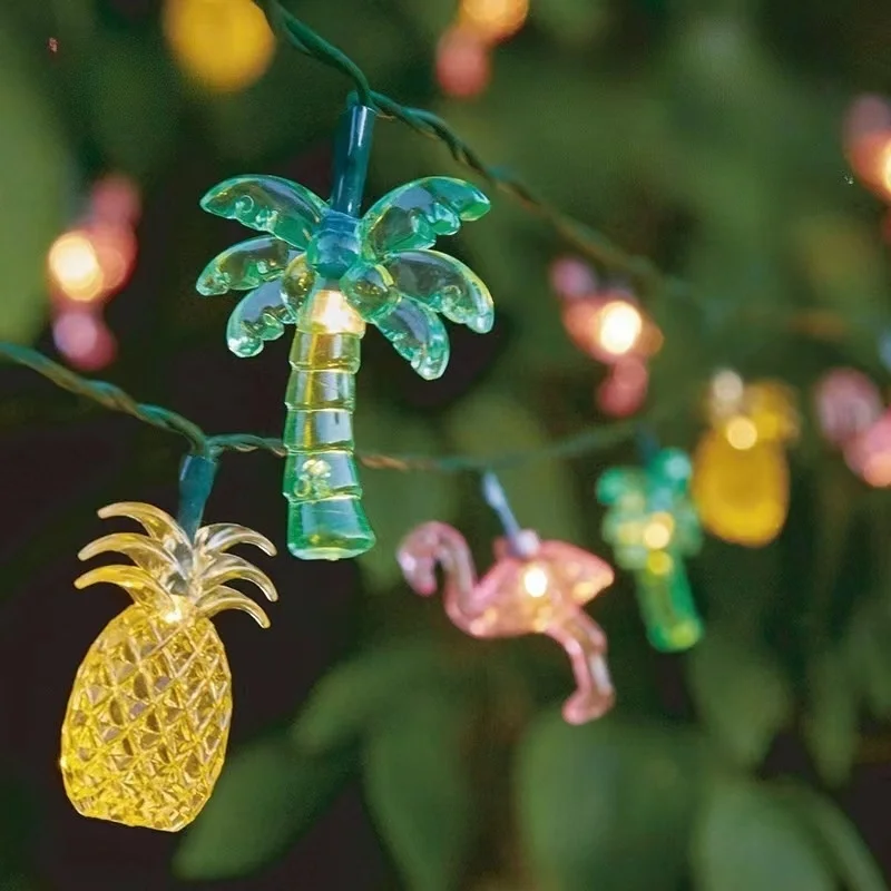 SM24346 Plastic PP Solar String Light, 20 LED Palm Tree, Pineapple, Flamingo, Animal Design_1_20251010_142404